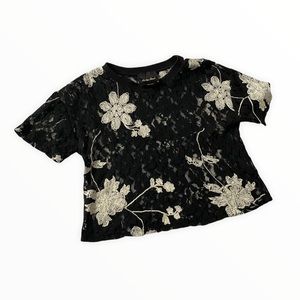 Embroidery Black top